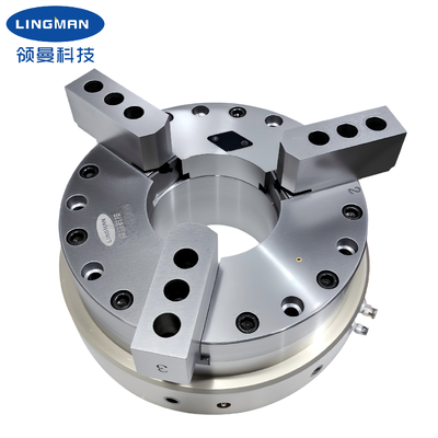 LINGMAN G400CHP-180 전면에 장착 된 448mm 외 지름과 21.8mm 지름 스트로크의 Pneumatic Power Chuck